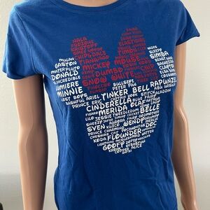 Blue Disney Heart Name-Cloud T-Shirt